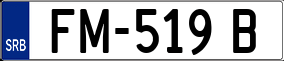 Trailer License Plate
